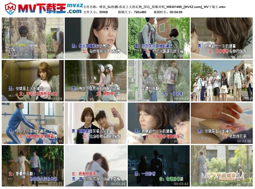 唯莎_DJ何鹏-你是上天的礼物_国语_情歌对唱_MB301495